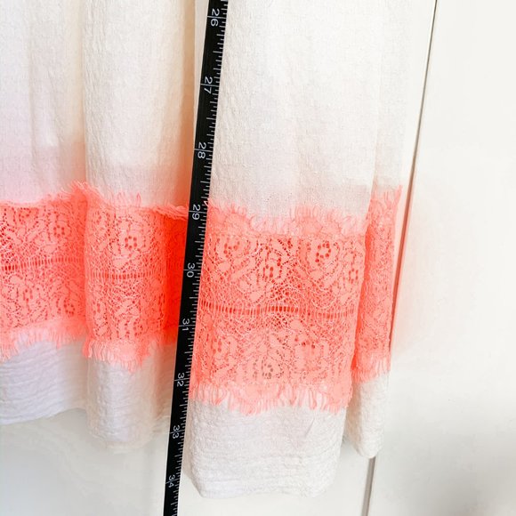 free people sleeveless dress w/neon pink frills - Picture 5 of 8